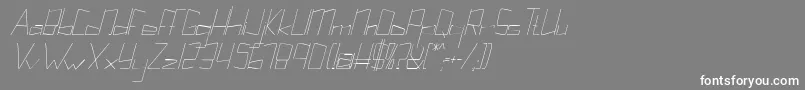 Kuppelultracondenseitalickuppel Font – White Fonts on Gray Background