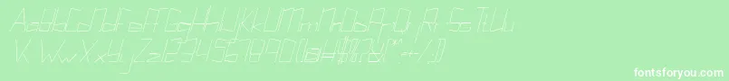 Kuppelultracondenseitalickuppel Font – White Fonts on Green Background