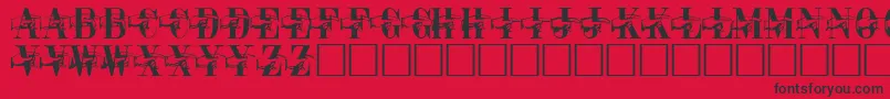 Pointage Font – Black Fonts on Red Background