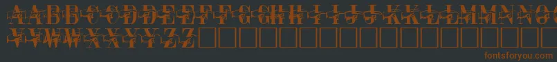 Pointage-fontti – ruskeat fontit mustalla taustalla