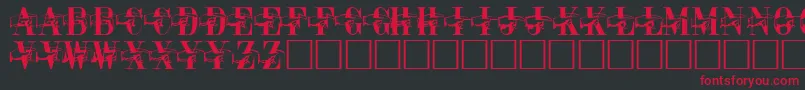 Pointage Font – Red Fonts on Black Background
