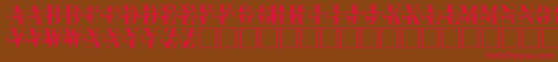 Pointage Font – Red Fonts on Brown Background