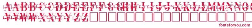 Pointage Font – Red Fonts on White Background