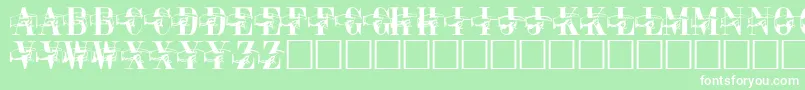 Pointage Font – White Fonts on Green Background