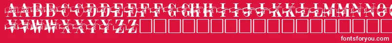 Pointage Font – White Fonts on Red Background