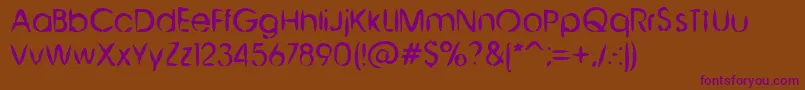 ChineseBrush Font – Purple Fonts on Brown Background