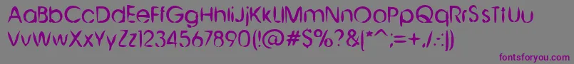 Шрифт ChineseBrush – фиолетовые шрифты на сером фоне