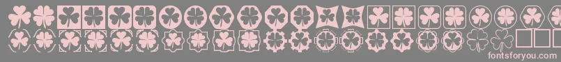 フォントCloverthings – 灰色の背景にピンクのフォント
