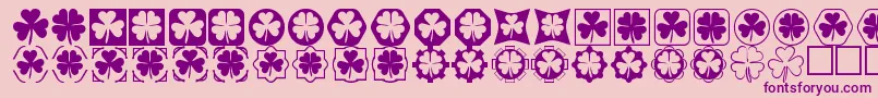 Police Cloverthings – polices violettes sur fond rose