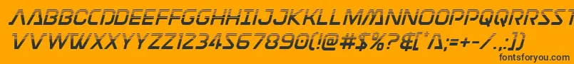 Discotechiahalf Font – Black Fonts on Orange Background