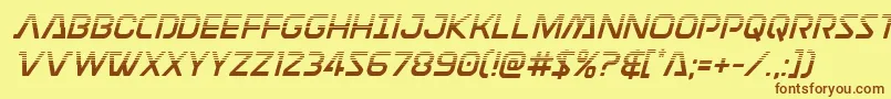 Discotechiahalf Font – Brown Fonts on Yellow Background