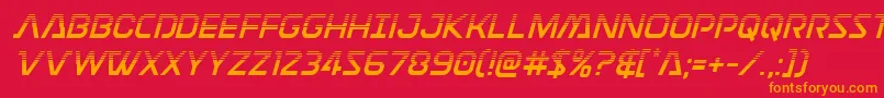 Discotechiahalf Font – Orange Fonts on Red Background