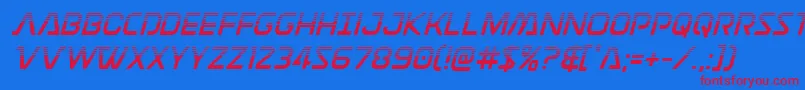 Discotechiahalf Font – Red Fonts on Blue Background