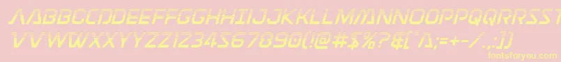 Discotechiahalf-Schriftart – Gelbe Schriften auf rosa Hintergrund