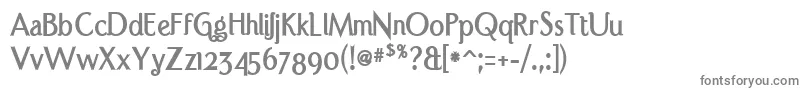 PortCreditBold-fontti – harmaat kirjasimet valkoisella taustalla