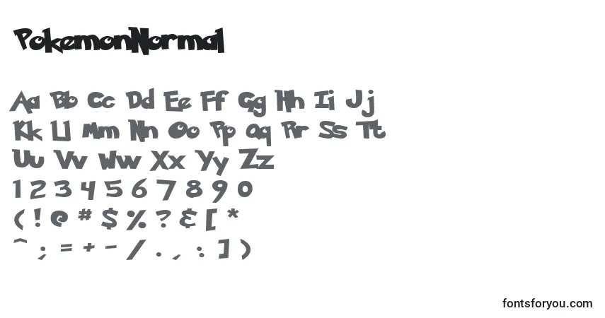 PokemonNormal Font – alphabet, numbers, special characters