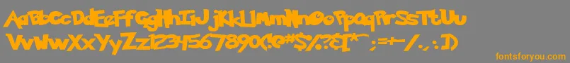 PokemonNormal Font – Orange Fonts on Gray Background