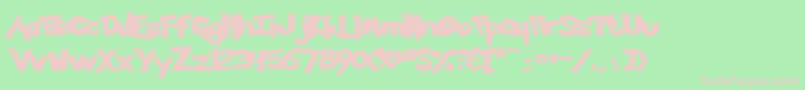 PokemonNormal Font – Pink Fonts on Green Background