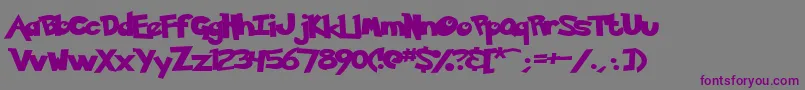 PokemonNormal Font – Purple Fonts on Gray Background