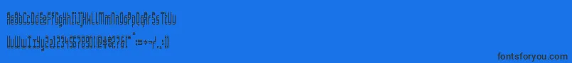 TransferwindowRegular Font – Black Fonts on Blue Background