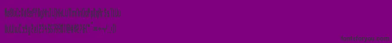 フォントTransferwindowRegular – 紫の背景に黒い文字