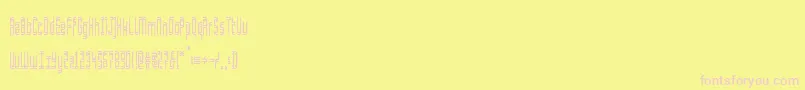 フォントTransferwindowRegular – ピンクのフォント、黄色の背景