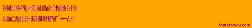 TransferwindowRegular-Schriftart – Violette Schriften auf orangefarbenem Hintergrund