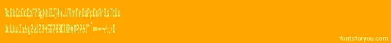 TransferwindowRegular Font – Yellow Fonts on Orange Background