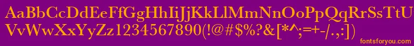 Urwbaskertmed Font – Orange Fonts on Purple Background