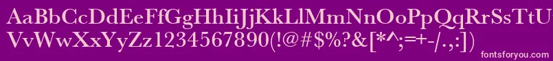 Urwbaskertmed Font – Pink Fonts on Purple Background