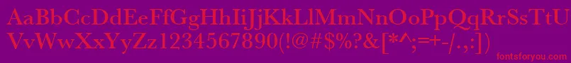 Urwbaskertmed Font – Red Fonts on Purple Background