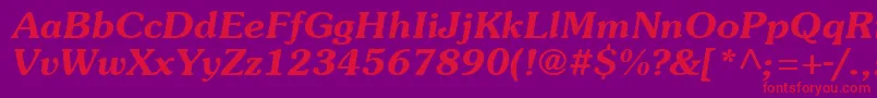 Souviebi Font – Red Fonts on Purple Background