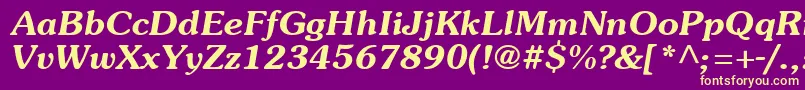 Souviebi Font – Yellow Fonts on Purple Background