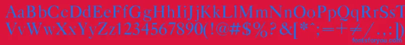 Gazetatitulc Font – Blue Fonts on Red Background