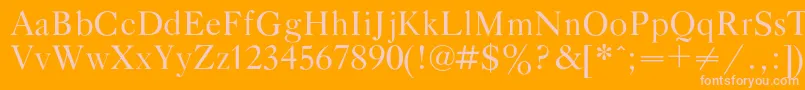 Gazetatitulc Font – Pink Fonts on Orange Background