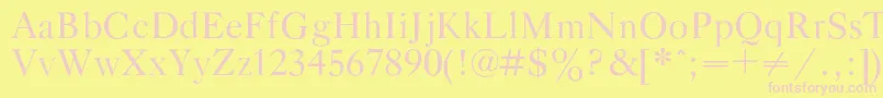 Gazetatitulc Font – Pink Fonts on Yellow Background