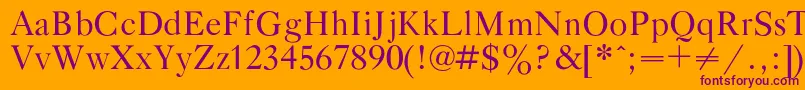 Gazetatitulc Font – Purple Fonts on Orange Background