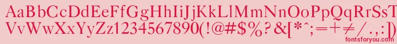 Gazetatitulc Font – Red Fonts on Pink Background