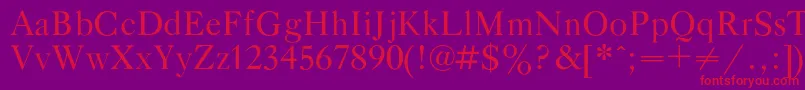 Gazetatitulc Font – Red Fonts on Purple Background