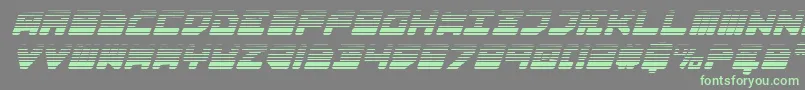 フォントOmega3GradientItalic – 灰色の背景に緑のフォント