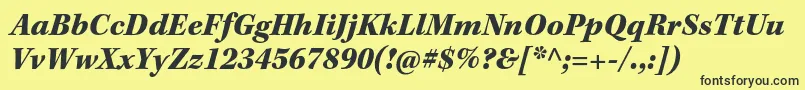 KeplerstdBlackit Font – Black Fonts on Yellow Background