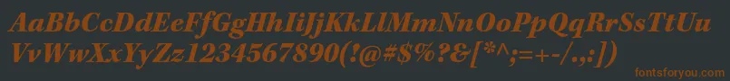 KeplerstdBlackit-fontti – ruskeat fontit mustalla taustalla