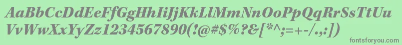 KeplerstdBlackit Font – Gray Fonts on Green Background