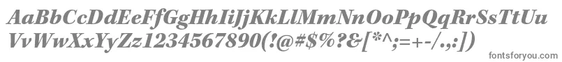 フォントKeplerstdBlackit – 白い背景に灰色の文字