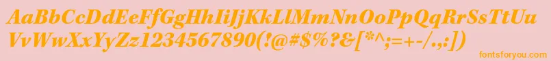 KeplerstdBlackit Font – Orange Fonts on Pink Background