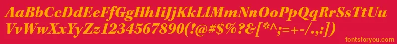 KeplerstdBlackit Font – Orange Fonts on Red Background