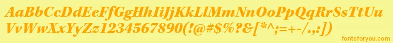 KeplerstdBlackit Font – Orange Fonts on Yellow Background