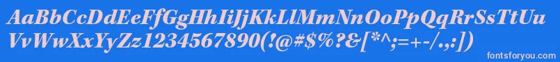 KeplerstdBlackit Font – Pink Fonts on Blue Background