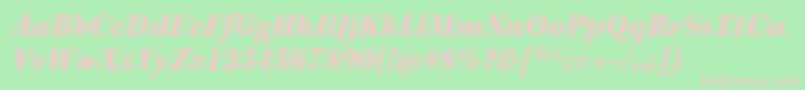 KeplerstdBlackit Font – Pink Fonts on Green Background