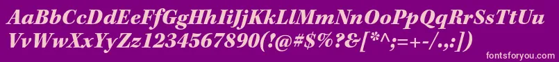 KeplerstdBlackit Font – Pink Fonts on Purple Background